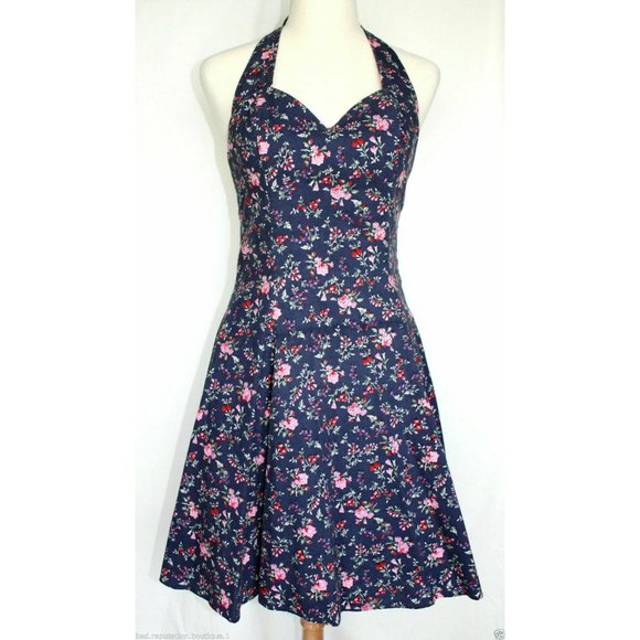 Roberta Bridal Dresses & Skirts - Sz 7/8 Roberta Rockabilly Floral Halter Dress Sweetheart